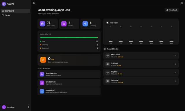 FlashAI Dashboard